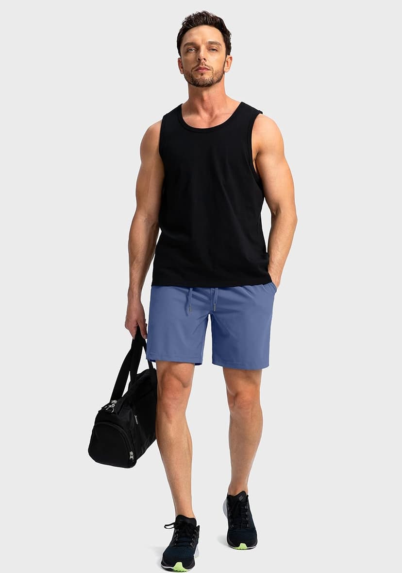Men's Running Shorts with Zipper Pockets 7"/ 5" / 9" Lightweight Quick Dry Basketball Gym Workout Athletic Shorts for Men