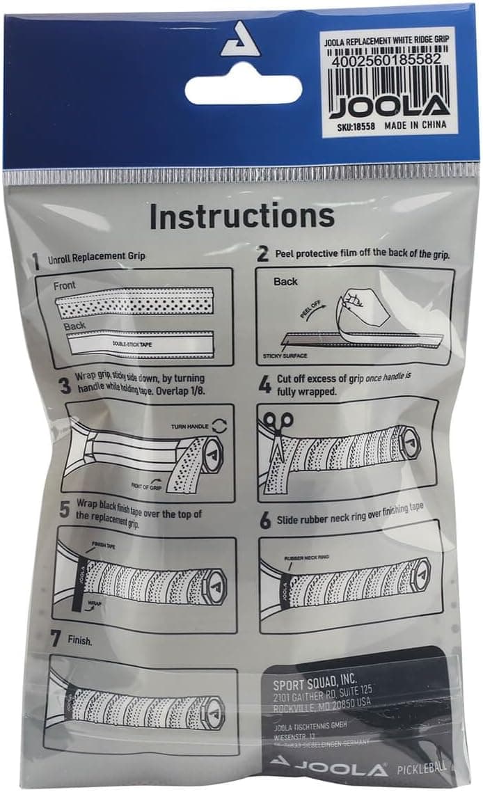 JOOLA Pickleball Paddle Replacement Grip Tape - Wrap for Pickleball Paddle - Moisture Wicking Surface & Comfort - Handle Wrap for Use with Small Grip & Overgrip