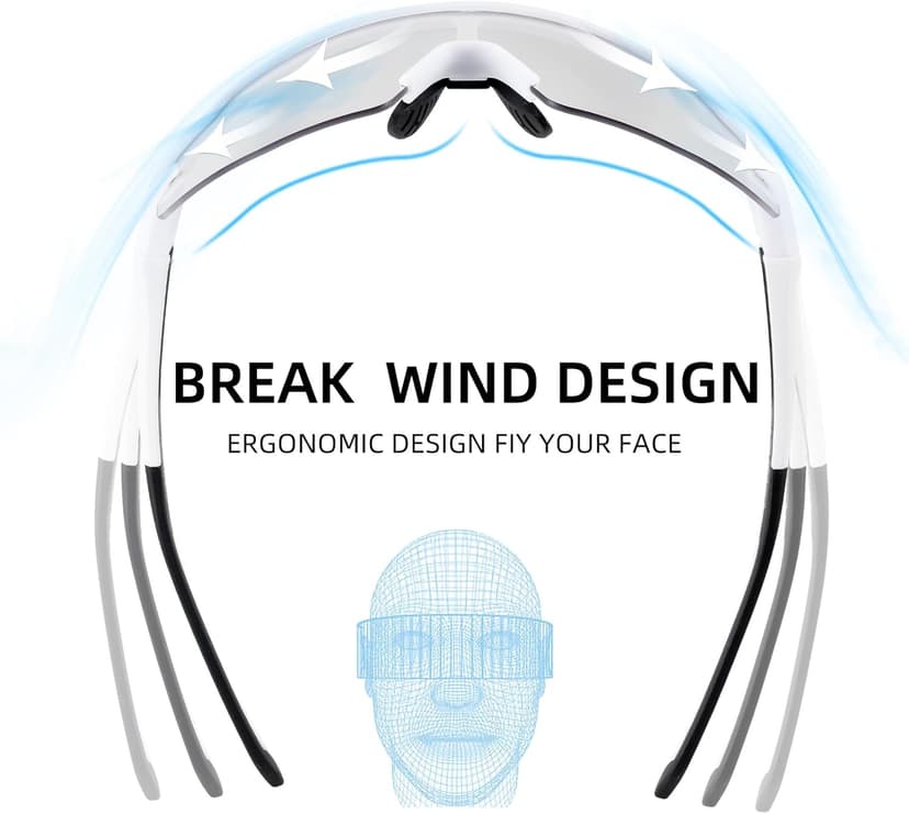 ROCKBROS Photochromic Sports Sunglasses for Men Women Cycling UV Protection