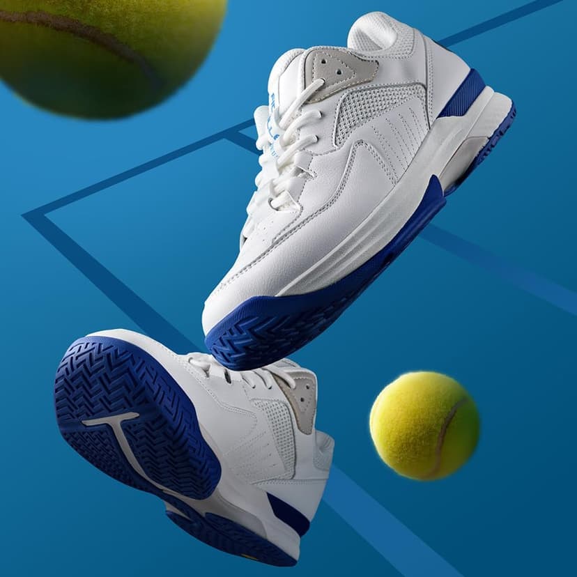 FitVille Men‘s Wide Pickleball Shoes All Court Tennis Shoes with Arch Support for Plantar Fasciitis