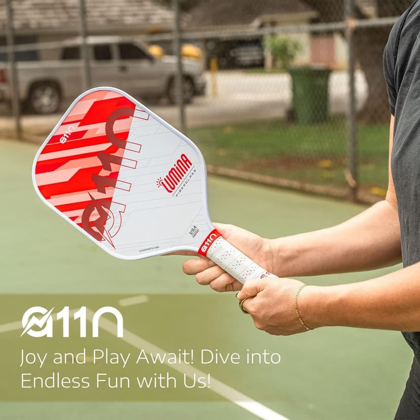 A11N Pickleball Paddles Set of 4 Fiberglass Surface Rackets with 4 Pickleball Balls and Pickleball Bag for Beginners - USAPA Approved