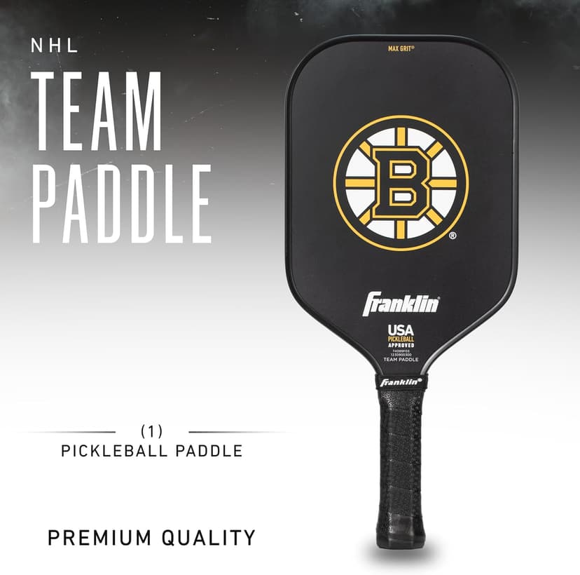 Franklin Sports NHL Team Pickleball Paddles - Official NHL Hockey Team Logo Pickleball Paddles - Signature Series 13MM Pickleball Paddle with MaxGrit - USA Pickleball (USAPA) Approved