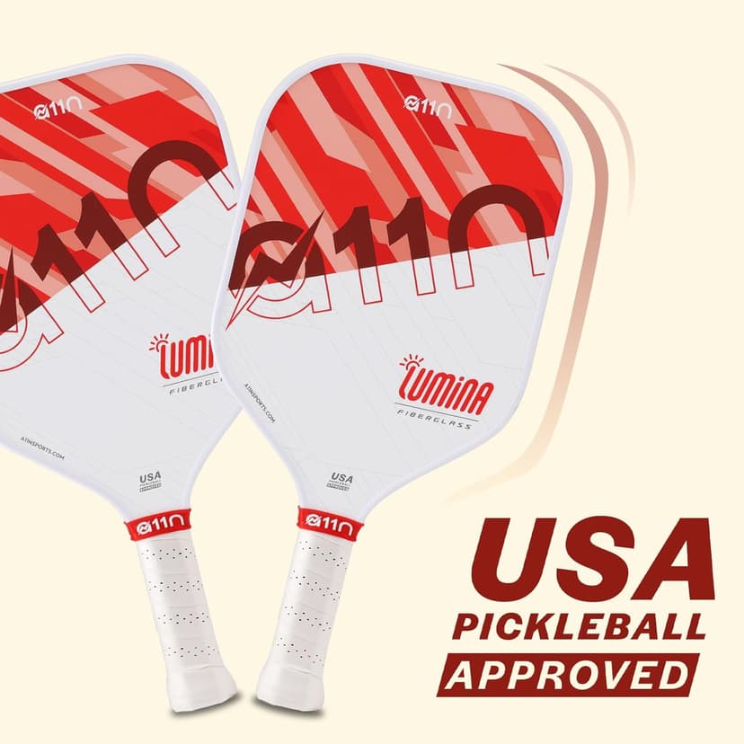 A11N Pickleball Paddles Set of 4 Fiberglass Surface Rackets with 4 Pickleball Balls and Pickleball Bag for Beginners - USAPA Approved