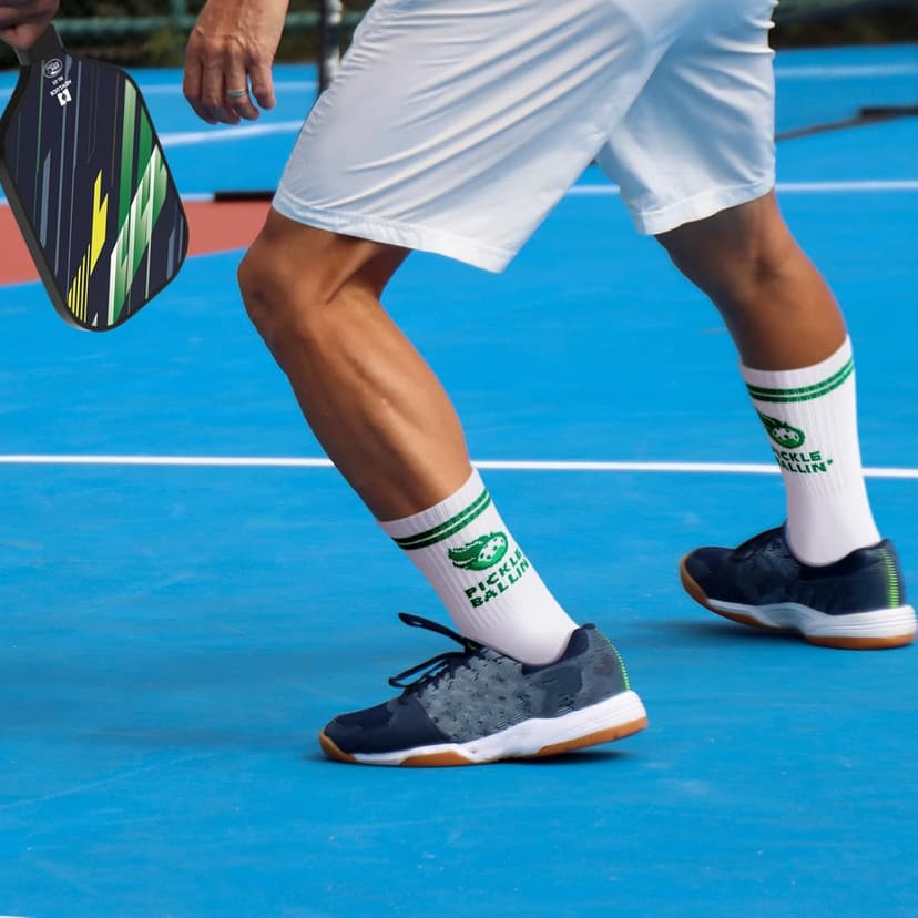 Newluck Pickleball Socks Sport,Running,Calf,Compression,Apparel,Performance Cushione,Breathable,Crew Sock for Men Women(3Pairs)