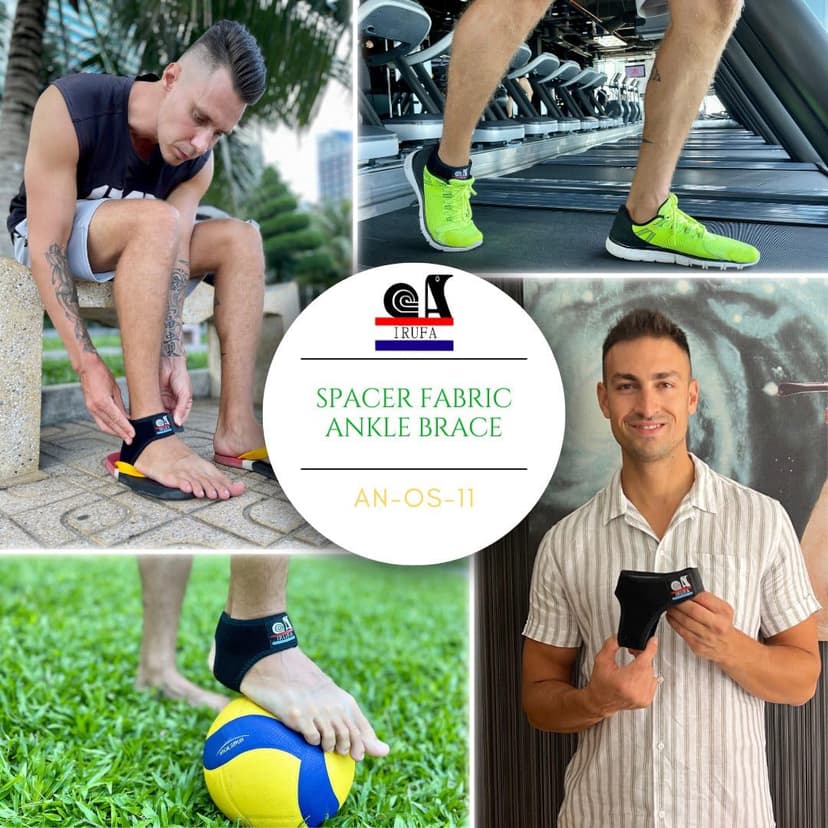 IRUFA, AN-OS-11,3D Breathable Elastic Knit Patented Fabric Adjustable Athletics Achillies Tendon Ankle Wrap, Plantar Fasciitis, Pain Relief for Sprains, Strains, Arthritis and Torn Tendons (S/M)