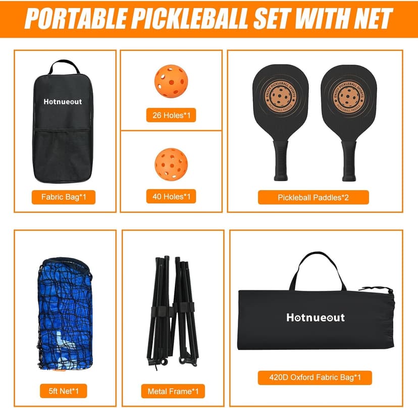 Small Mini Pickleball Net 5FT Portable Game Pickleball Practice Net for Driveway, Outdoor Indoor Pickle Ball Equipment Dink Training Aid