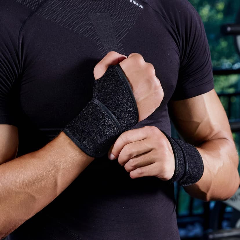 YUNYILAN Wrist Brace Wrist Wraps for Carpal Tunnel 2 Pack Wrist Brace Compression Straps Hand Support, Adjustable Wrist Support for Arthritis and Tendinitis, Joint Pain Relief (Black)