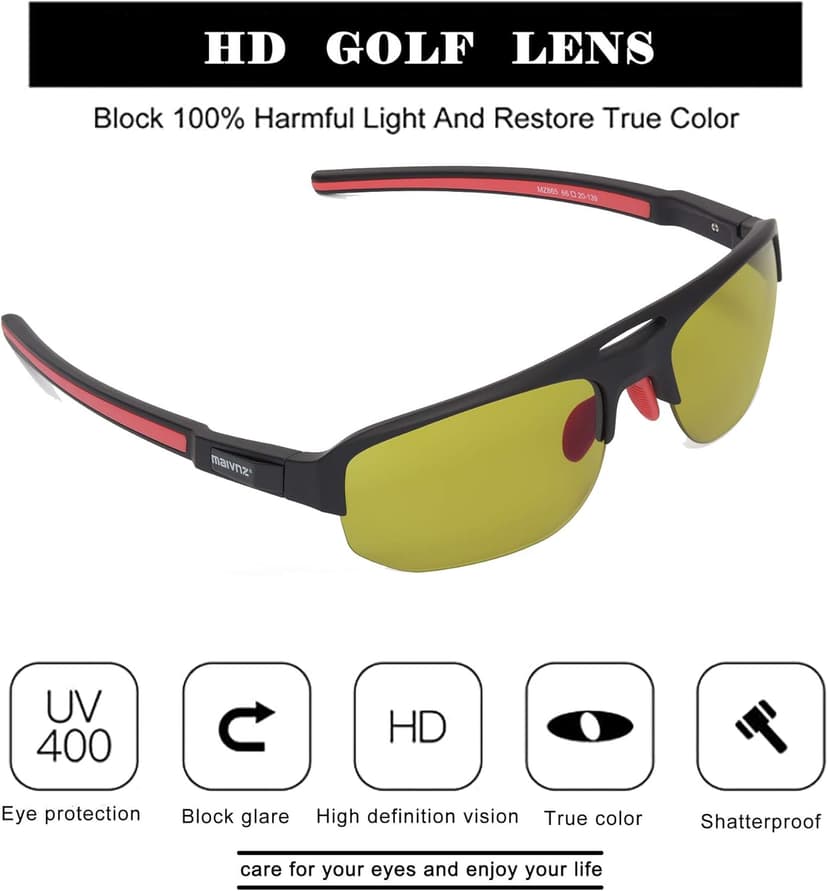 High Definition Golf Ball Finder Sport Glasses for Men Women Golf Sunglasses Golf Glasses Pickleball Eyewear MZ861