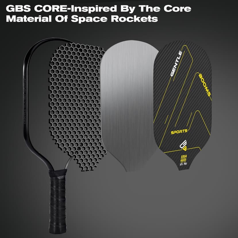 Pickleball Paddles,3K Raw T700 Carbon Fiber Pickleball Paddle with High Grit & Spin,Aerospace-Grade Ultra-Light Titanium-Aluminum Honeycomb Core & Face,The Pickleball Rackets for Novice & Pro Players