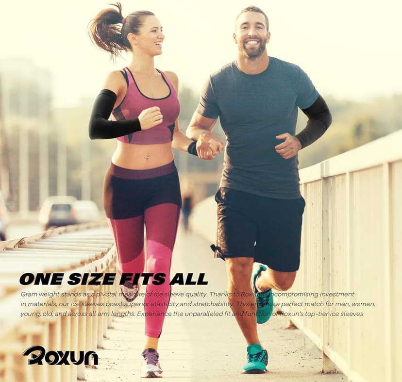 Arm Sleeves, Cooling UV Sun Protection Sports Compression for Men/Women