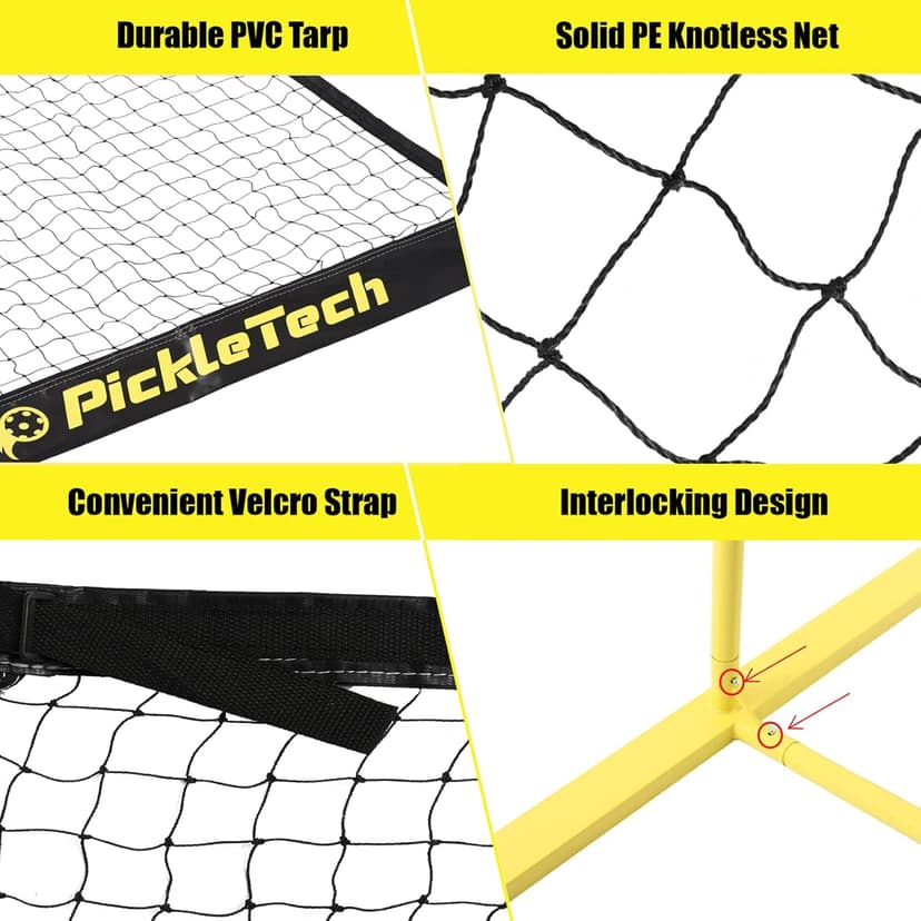 4.0 Slim Version 2in1 Portable Pickleball Nets Outdoor Game, 22ft 11ft Pickleball Net-USAPA Regulation Size-Half Court Pickle Ball Net System with Carrying Bag for Driveway