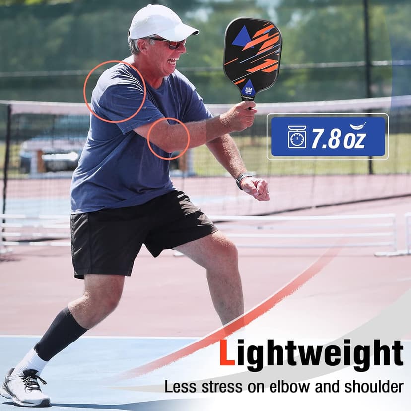 niupipo Pickleball Paddles Set of 2/4, USAPA Approved Lightweight Pickleball Rackets, Durable Fiberglass Surface with Polypropylene Honeycomb Core, Cushion Grip and Carry Bag