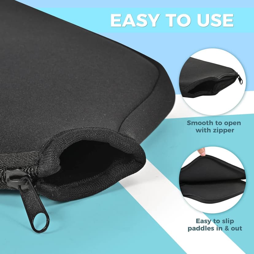 Pickleball Paddle Cover, Universal Case Size - 8.6 x 12.2 inches Racket Sleeve, Compatible with Most USAPA Standard and Elongated Pickball Paddles
