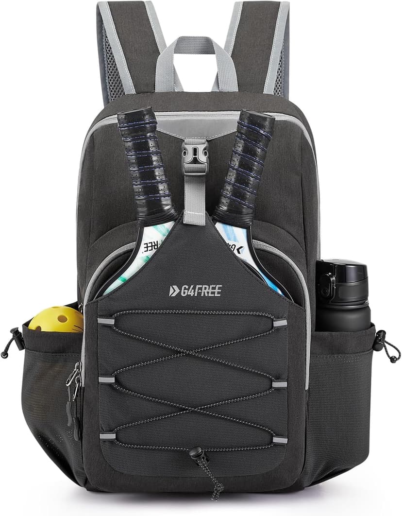 G4Free Pickleball Bag, Pickleball Backpack for Women and Men, Padel Bag Fits 2 to 4 Paddles, Gifts for Pickleball Lovers