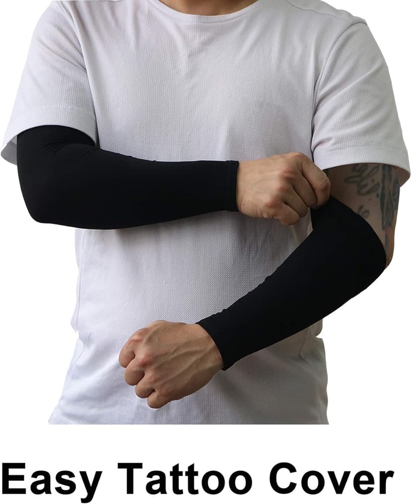 PFFY 4 Pairs UV Protection Cooling Arm Sleeves for Men and Women UPF 50 Sun Sleeve