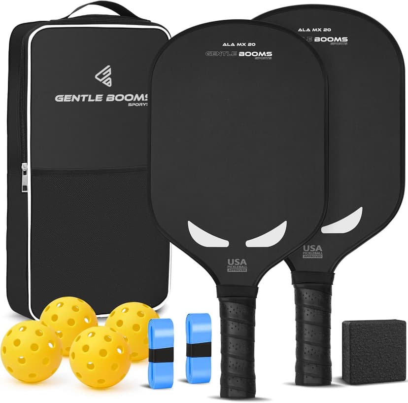Pickleball Paddles,USAPA Approved Titanium Aluminum Surface & Titanium Aluminum Core Pickleball Set,Pickle Ball Paddles Set of 2 ​for Men Women New Players