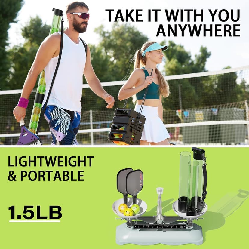 17 Balls Pickleball Ball Retriever & Ball Holder Storage with Strap, Back Saver for Pickleball Accessories, Quick for Pickleball Tube Ball Pickup