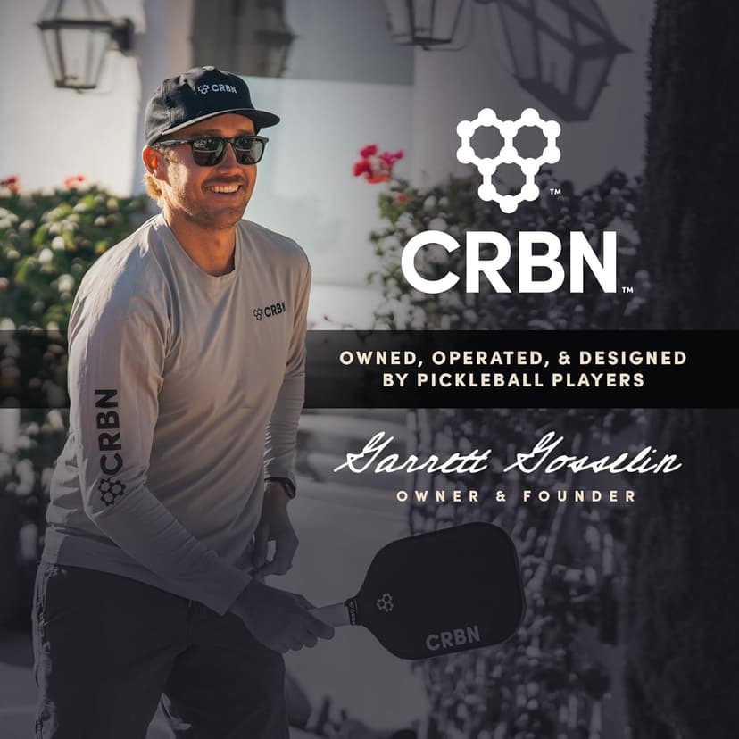 CRBN X Series Power Pickleball Paddle - Carbon Fiber Pickleball Paddle with Foam Injected Edges for Expanded Sweet Spot