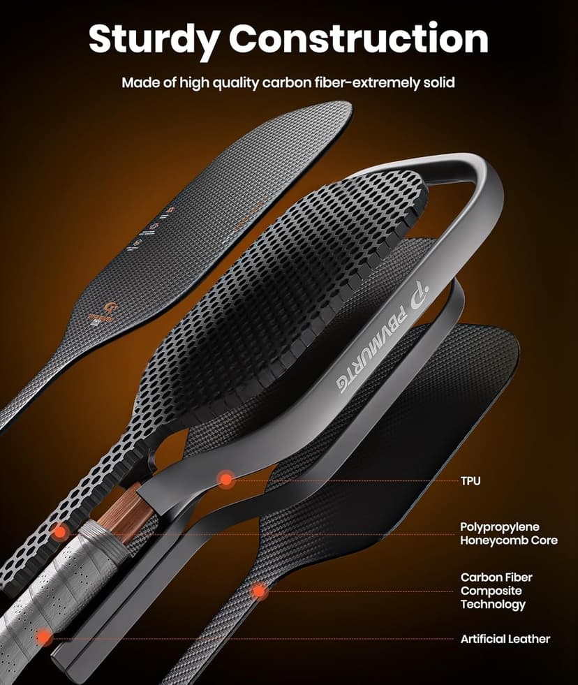 Leo Series Carbon Fiber Pickleball Paddle – 16mm Roar-Powered Core for Dominance & Precision, USAPA Approved Thermoformed Pickleball Paddles, T700&3K Raw Carbon Fiber Pickleball Racket.