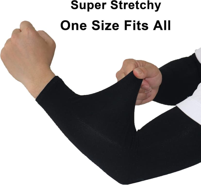 PFFY 4 Pairs UV Protection Cooling Arm Sleeves for Men and Women UPF 50 Sun Sleeve