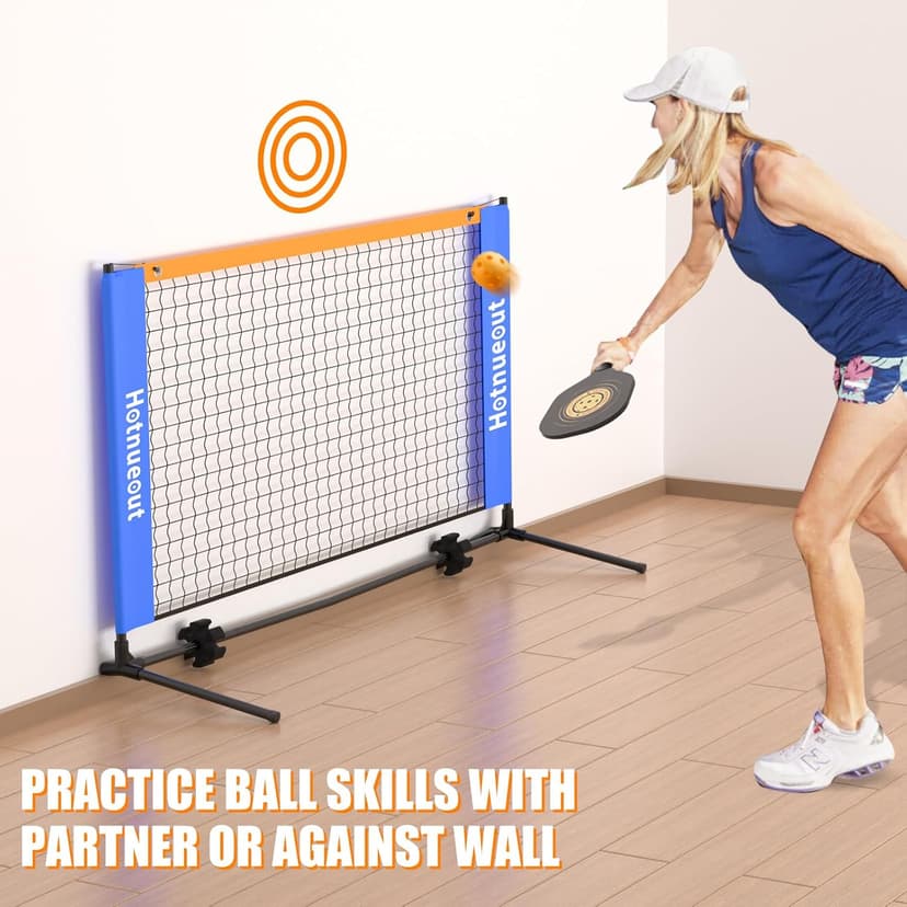 Small Mini Pickleball Net 5FT Portable Game Pickleball Practice Net for Driveway, Outdoor Indoor Pickle Ball Equipment Dink Training Aid