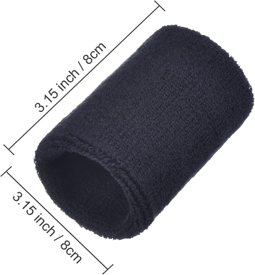 Willbond 6 Pcs Wrist Sweatbands Sports Wristbands for Competitions Absorbent Sweatbands for Basketball Tennis Football Running Working