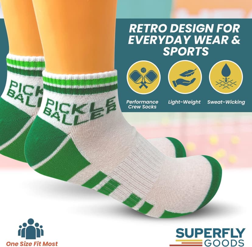 Performance Socks Men & Women Novelty Athletic Socks for Sports Golf Tennis Pickleball Yoga Unisex