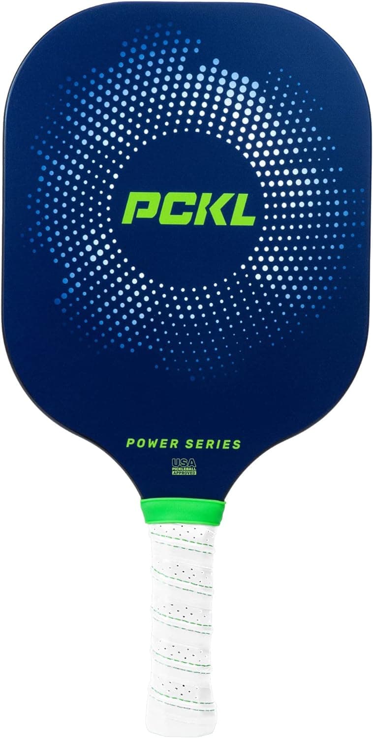 PCKL Pickleball Paddle Pro Series and Power Series | USA Pickleball Approved | Graphite Carbon Face | Edgeless Design | Choose Blue or White Pickleball Paddle