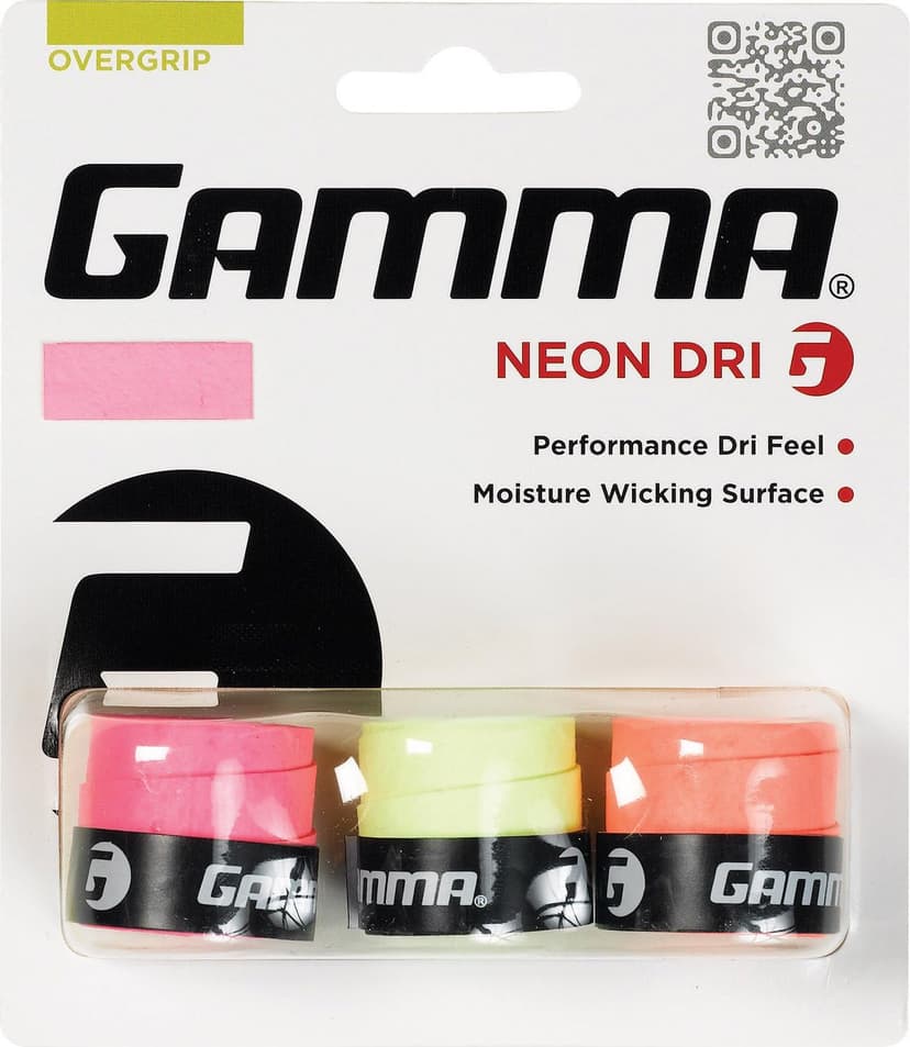 GAMMA Sports Neon Tac, Neon Dri, Neon Safari Tennis Over Grip, High Performance, Badminton, Pickleball, Racquet Sports OG, Moisture Wicking Surface