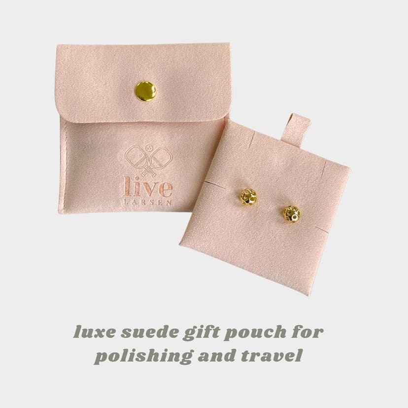 Pickleball Earrings Jewelry for Women Gold 18KT Best Gift Present for Her Hypoallergenic Feminine Accessories