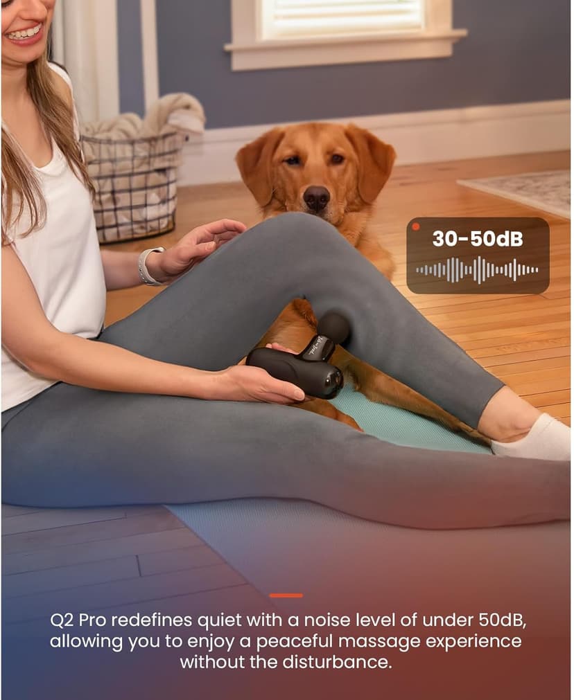 BOB AND BRAD Q2 Pro Mini Massage Gun with Heat and Cold Head,Pocket-Sized Deep Tissue Massager Gun,Portable Percussion Muscle Massager Gun, Ultra Small&Quiet Muscle Massage Gun, FSA and HSA Eligible