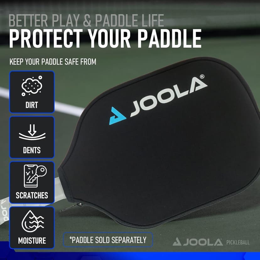 JOOLA Universal Pickleball Paddle Cover - Neoprene Sleeve Fits All Pickleball Paddles - Pickleball Accessory for Standard, Wide, & Elongated Rackets - Covers Paddles Up to 8.5" Wide, 16.5" Long