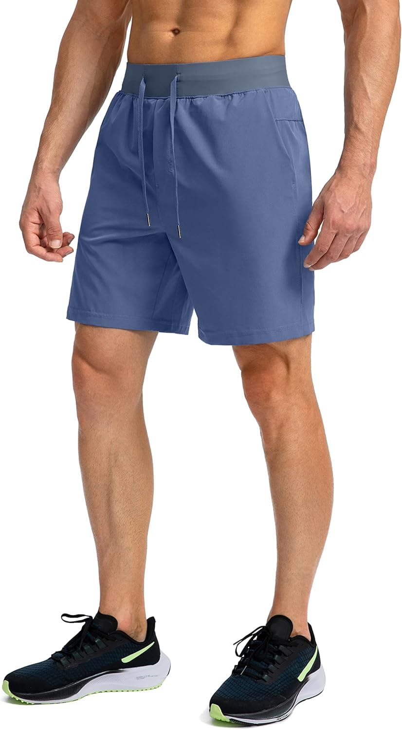 Men's Running Shorts with Zipper Pockets 7"/ 5" / 9" Lightweight Quick Dry Basketball Gym Workout Athletic Shorts for Men