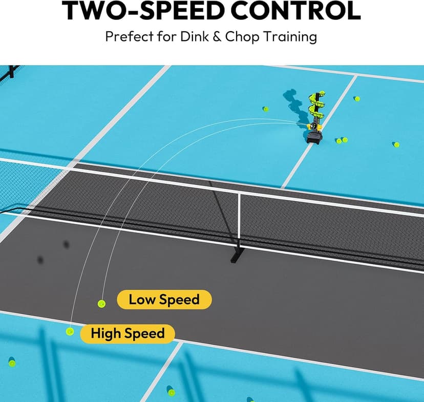 A11N SPORTS Pickleball Automatic Launcher – Adjustable Speed, Spin & Angles for Dinks, Chops, Volleys & Serves – Auto Swing for Forehand & Backhand Training – Indoor/Outdoor Use for All Skill Levels