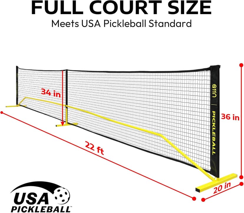 A11N SPORTS Portable Pickleball Net System, Regulation Size with Metal Frame and PE Net, Includes Carrying Bag