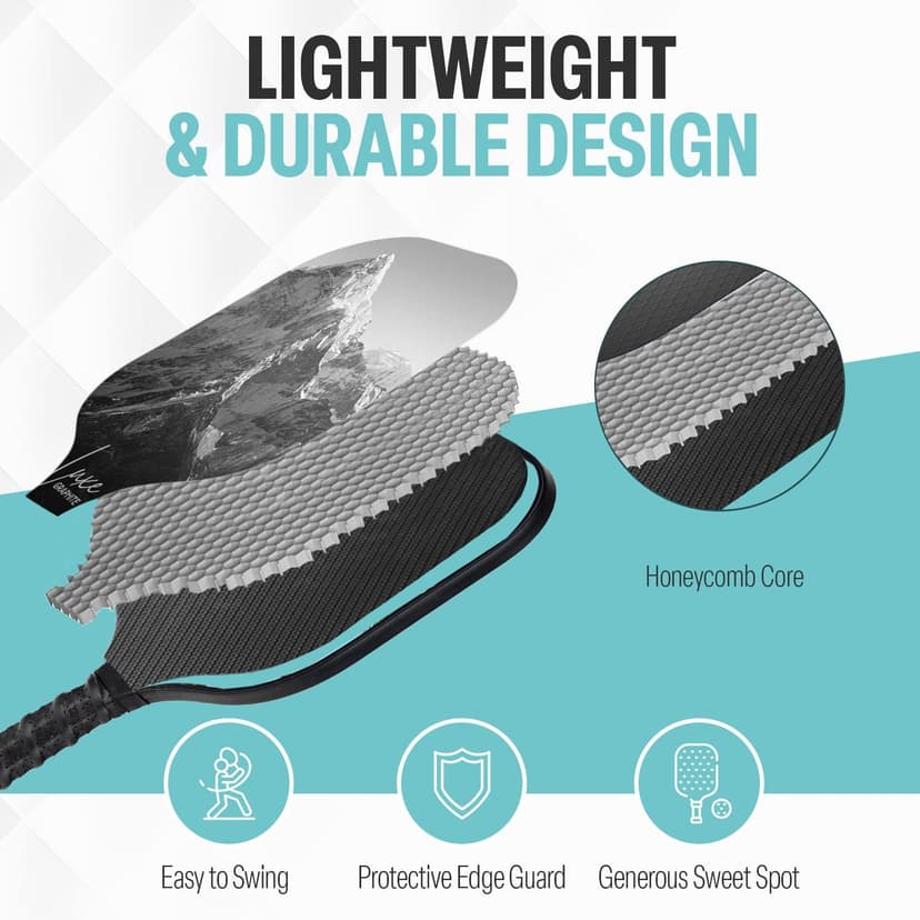 Carbon Fiber Pickleball Paddle - USAPA Approved - Lightweight Pickleball Racket - Enhanced Spin Texture – 16MM T700 Premium Graphite Pickleball Paddles - Cover Included