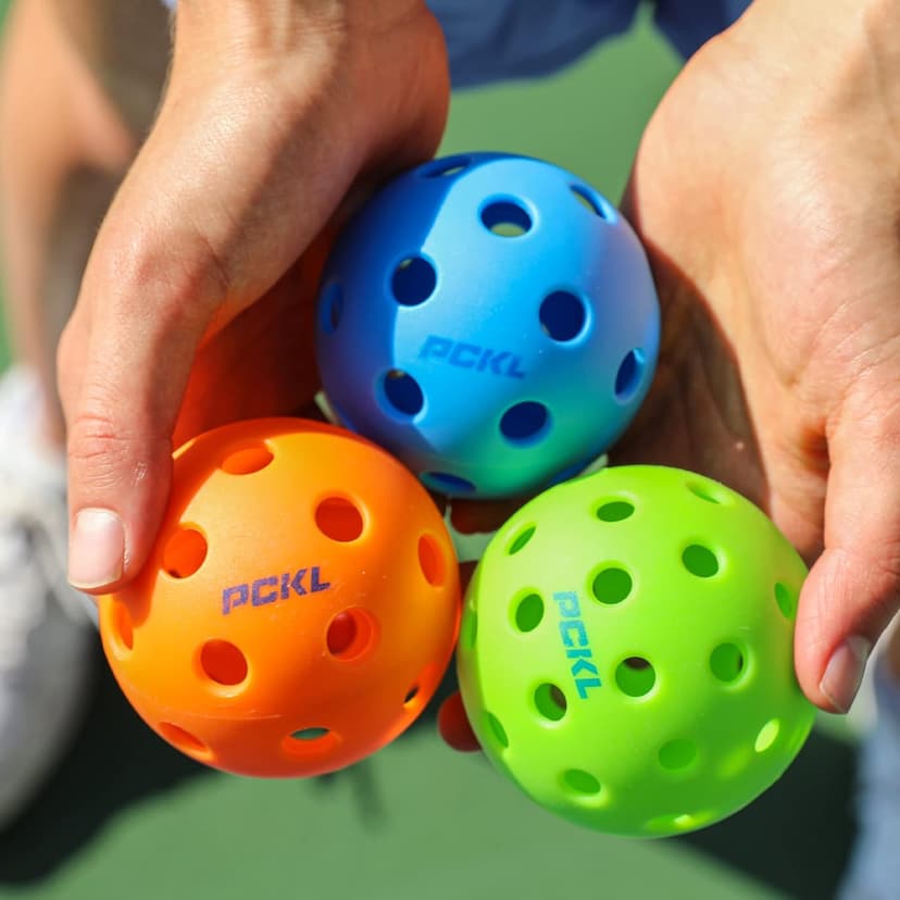 PCKL Optic Speed Pickleball Balls | Choose Indoor or Outdoor Pickleballs | USAPA Tournament Aproved | 4 Pack Crack-Resistant
