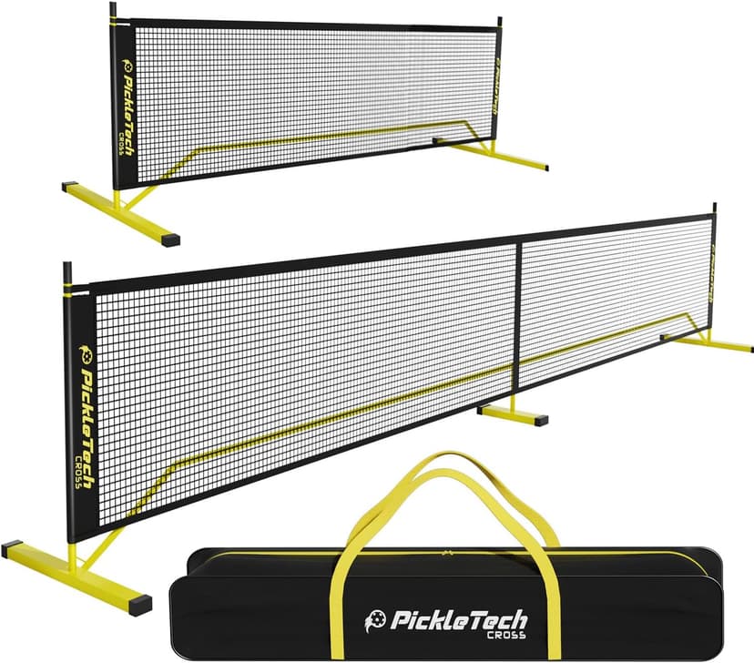4.0 Slim Version 2in1 Portable Pickleball Nets Outdoor Game, 22ft 11ft Pickleball Net-USAPA Regulation Size-Half Court Pickle Ball Net System with Carrying Bag for Driveway