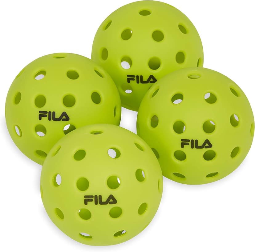 FILA Accessories Pickleball Net Set - Includes Pickleball Paddles Set of 4 with Regulation Size 4 Outdoor Balls & 10ft All Weather Mesh Net for Indoor or Outdoor Use - Lightweight, Quick & Easy Setup