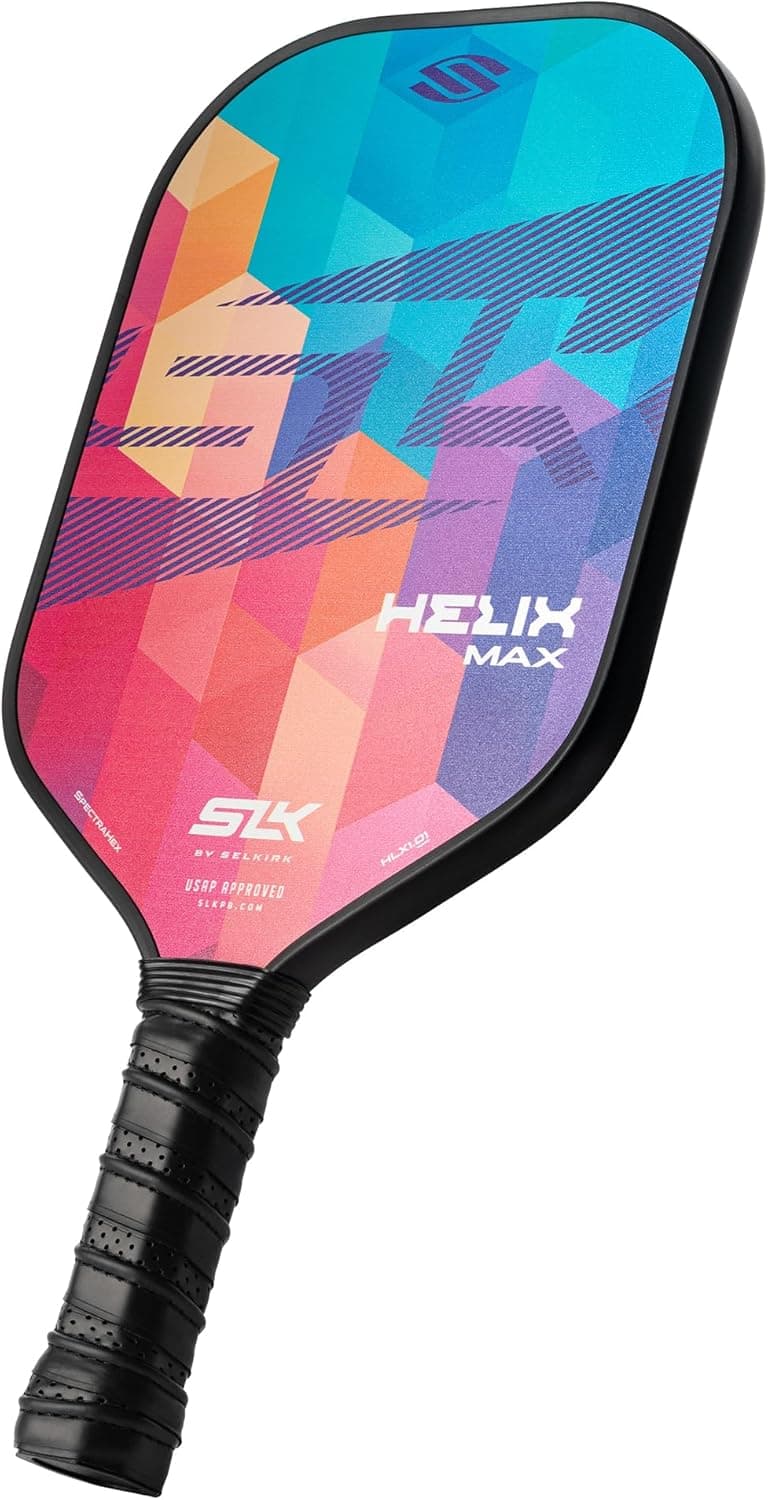 SLK Helix Pro Pickleball Paddle | Carbon Fiber & Fiberglass Hybrid Face | Thermoformed Carbon Fiber Core | Unmatched Control