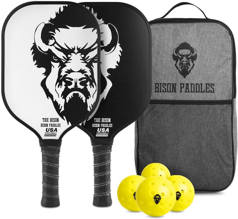 Carbon Graphite Pickleball Paddles - Lightweight Pickleball Rackets | Honeycomb Composite Core Improves Pickle Ball Placement and Increases Power | Durable Unibody Construction