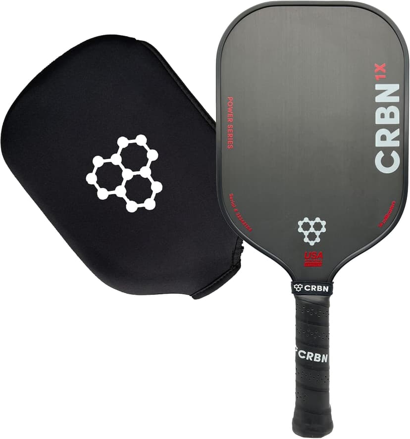 CRBN X Series Power Pickleball Paddle - Carbon Fiber Pickleball Paddle with Foam Injected Edges for Expanded Sweet Spot