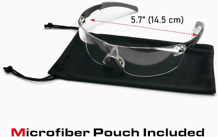 ANSI Z87.1 Fit-Upgraded Safety Glasses – Anti-Fog, UV, Impact & Scratch Resistant – Clear Wraparound for Work, Pickleball, Racquetball – No-Slip Nose Grip – 1 Pack
