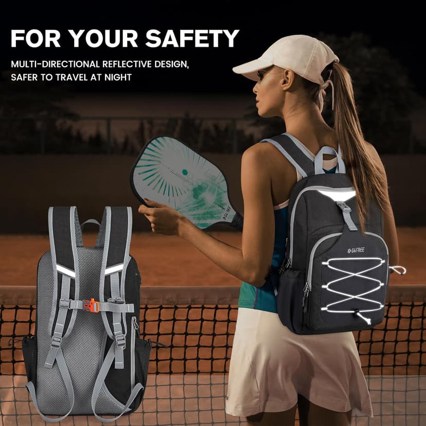 G4Free Pickleball Bag, Pickleball Backpack for Women and Men, Padel Bag Fits 2 to 4 Paddles, Gifts for Pickleball Lovers