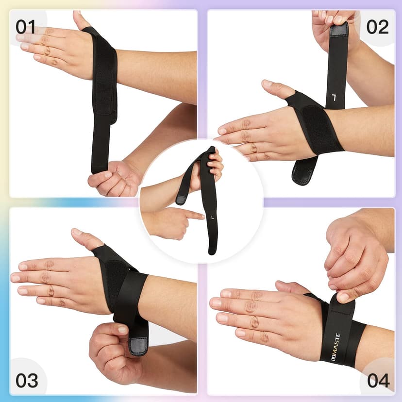Pickleball Wrist Brace Support for Tennis, Ultra Thin Elastic Wrist Wraps, Lightweight, Breathable and Skin Friendly (Black/Left/One Size)
