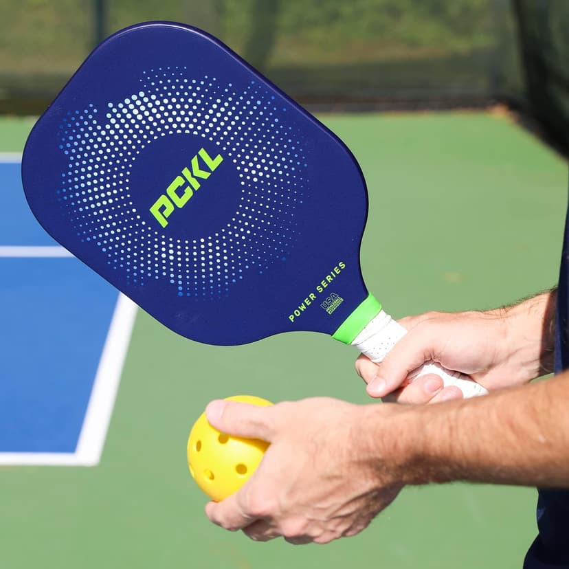 PCKL Pickleball Paddle Pro Series and Power Series | USA Pickleball Approved | Graphite Carbon Face | Edgeless Design | Choose Blue or White Pickleball Paddle