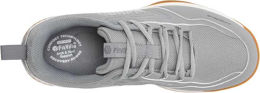 FitVille Tennis Shoes for Men Pickleball Shoes Sneakers | Court Racquetball Athletic Shoes for Racquet Sport | Wide Toe Box & Arch Support