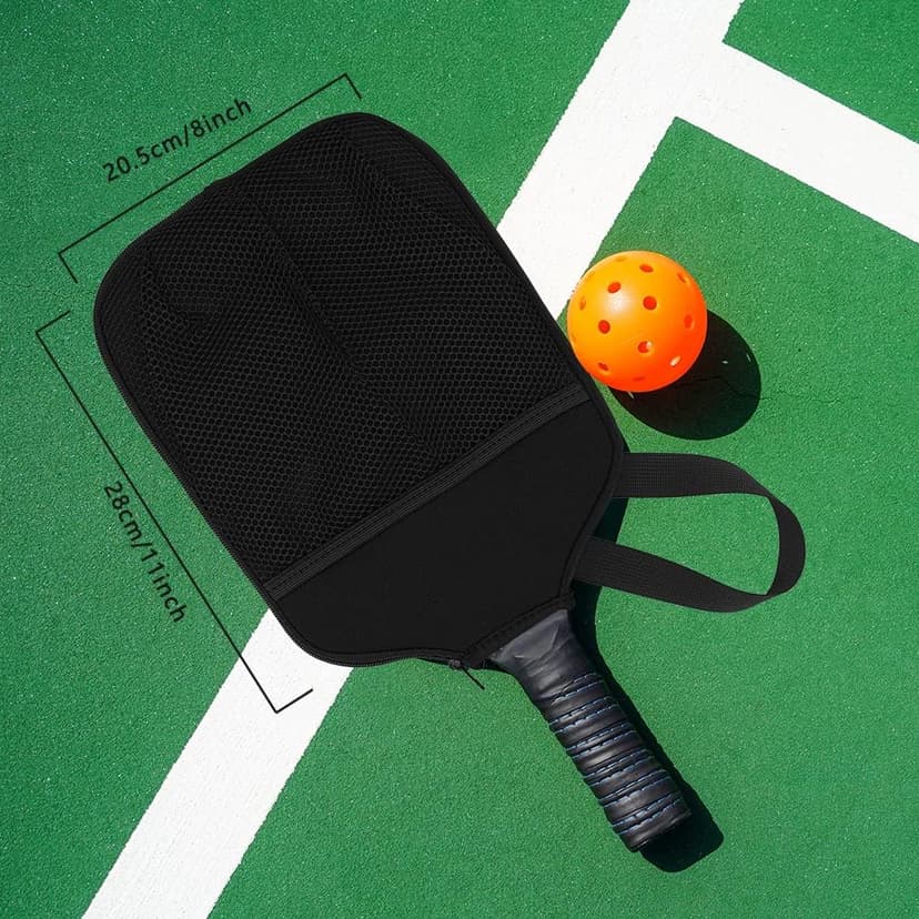 HEYSKAY Pickleball Paddle Cover Pickleball Racket Sleeve Bag with Handle Strap Pickle-Ball Equipment Protective Paddle Sleeve with Mesh Pocket