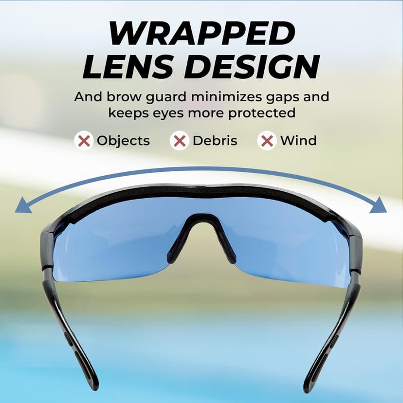 Tourna Specs Eye Guards for Enhanced Visibility and Protection in Tennis, Pickleball, and Golf