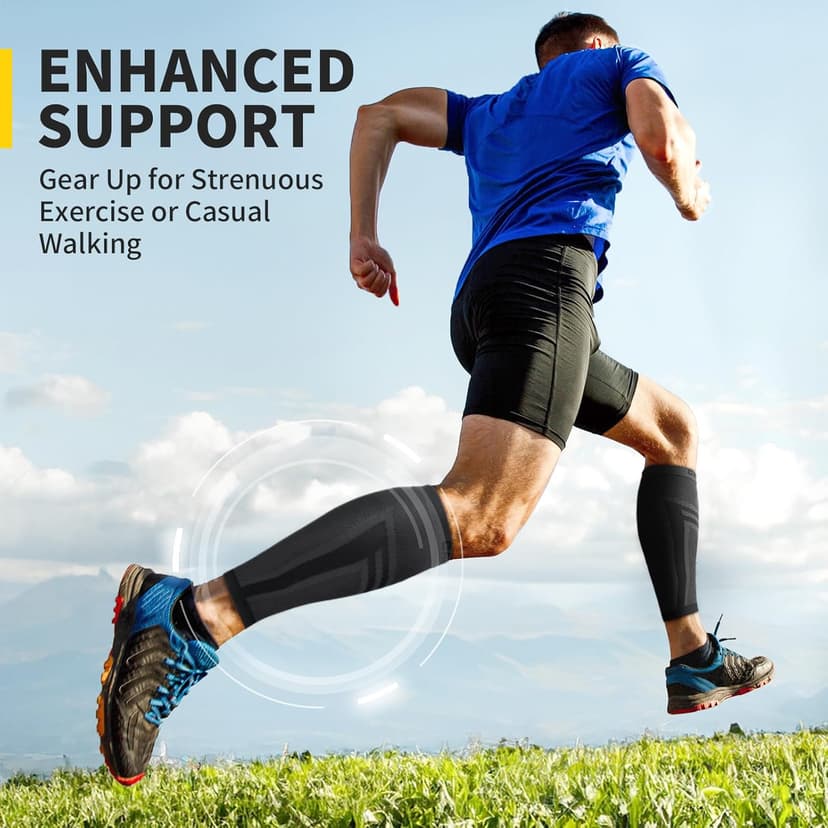 CAMBIVO Calf Compression Sleeve Men & Women- Shin Splint Brace Support for Legs Pain Relief, Varicose Vein Treatment